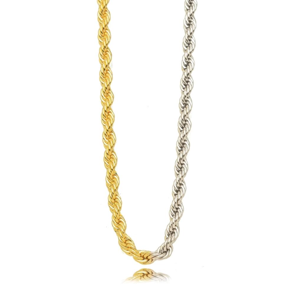 Mixed Metal Rope Necklace