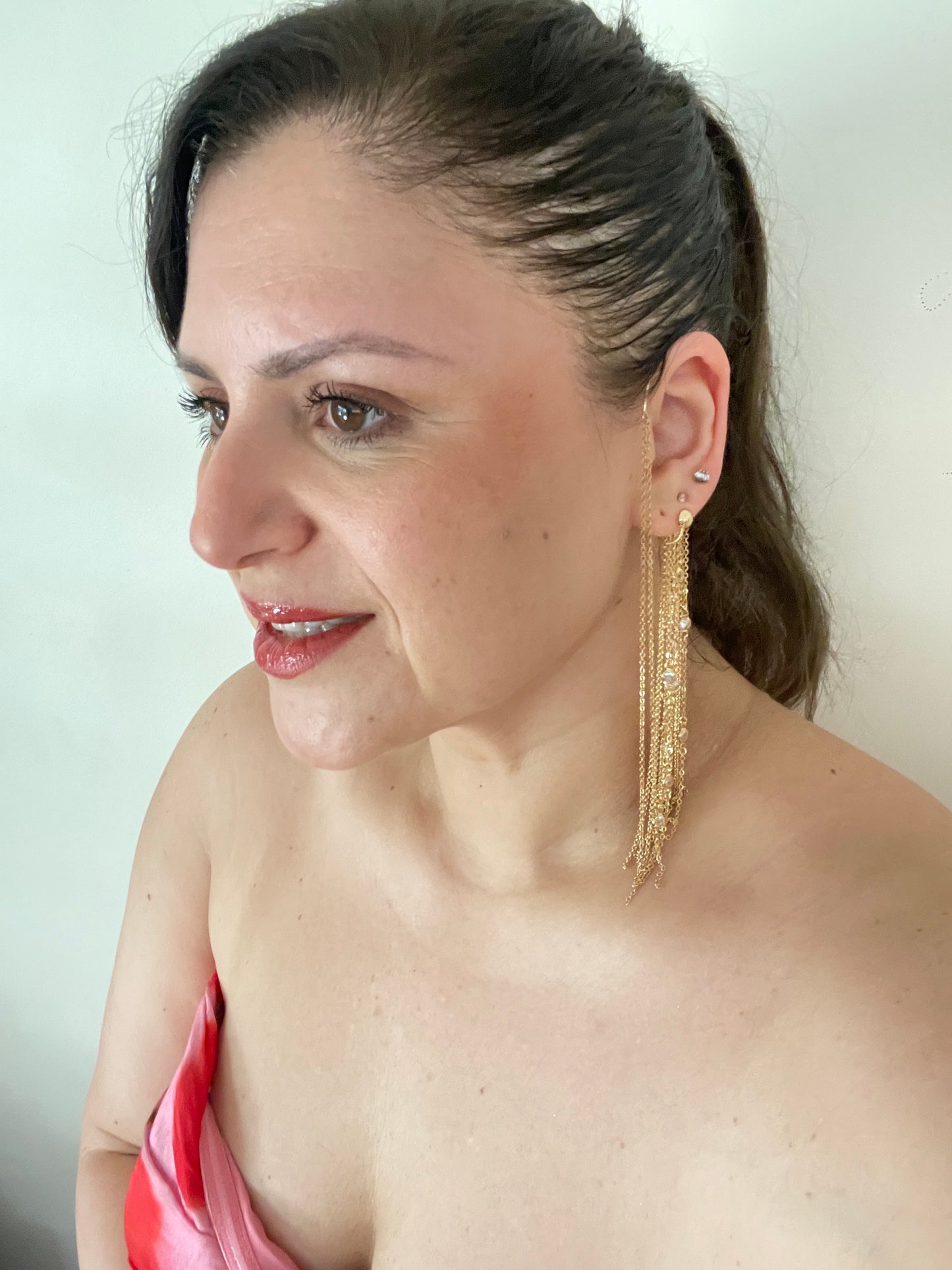 Asymmetrical Tassel Earring