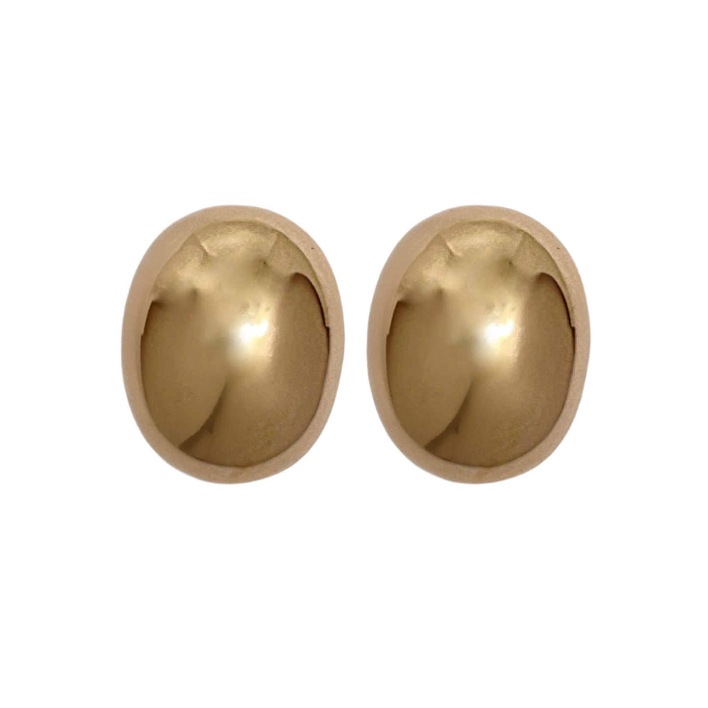 Golden Moon Button Earrings