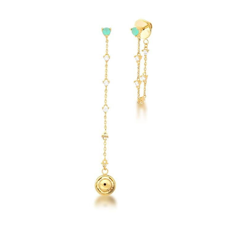 Tourmaline Ear Jacket Earrings